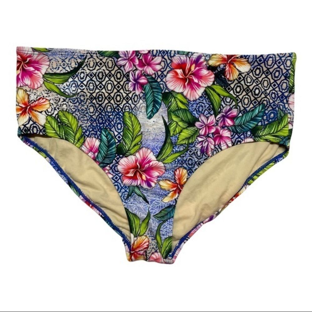 Swim For All High Waisted Floral Bikini Bo…